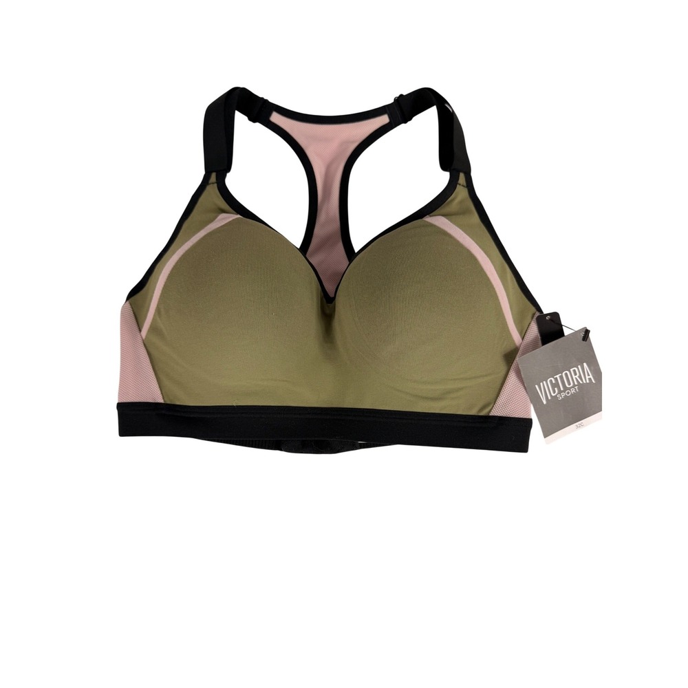 Victoria Sport Incredible Sport Bra 32C Olive Green Maximum Support Underwire